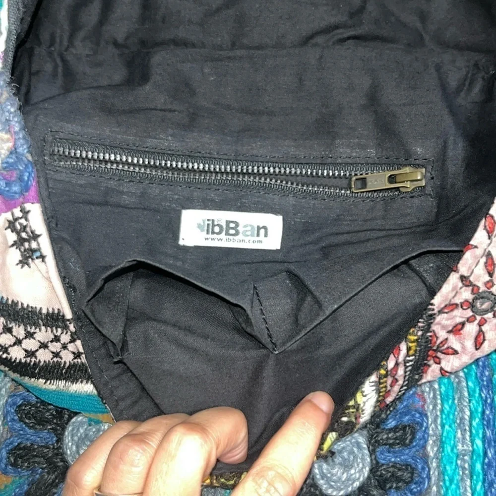 Anthropologie ibBan Dalasa Tote Boho Fringe Embroidered‎ Patchwork Shoulder Bag